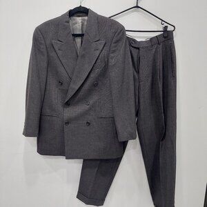 Vintage Style Boss Hugo Boss 46C/US36S Brown 2PC Pants Blazer Suits Germany Made